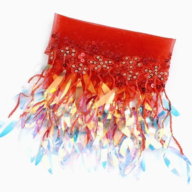 3/100Yards Sequin Tassel Mesh Tassels Fringe Decor Lace Trim Fabric for Wedding Clothes Curtain Fringes Trimmings DIY Accessories