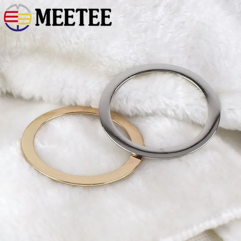5/150pcs 40/50mm Metal Flat O Ring Bag Handle Buckles Women Handbag Strap Clothes Decorative Clasp Loop DIY Hardware Accessories