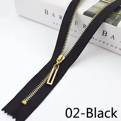 Meetee 20pcs 15-30cm 3# Metal Zipper Closed End Black White Zippers DIY Bag Purse Wallet Shoes Garment Zip Sewing Accessory