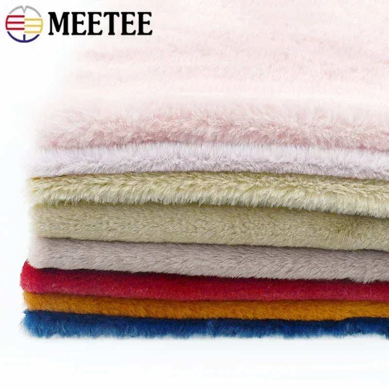 100/2500*50cm Faux Fur Fabric 8mm Pile Soft Plush Fabrics for Toys Sofa Home Decoration Cotton Dolls DIY Clothes Sewing Handmade
