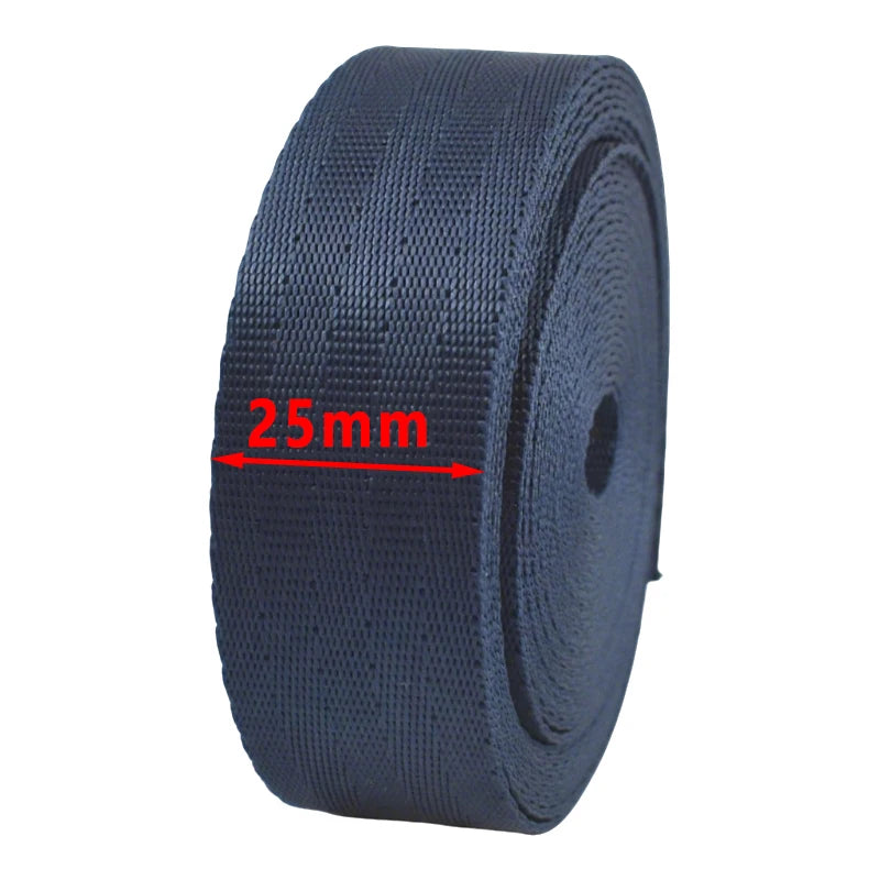 8/200Yards 25/38mm 1mm Thick Webbing Nylon Canvas Webbings Ribbon for Backpack Strap Belt Sling Tape Sewing Bia Binding Supplies