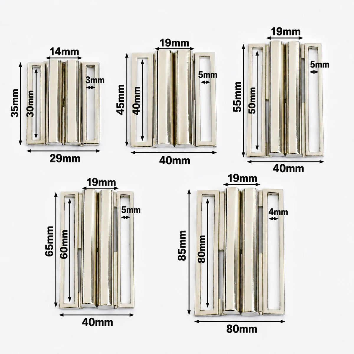 8/300Pcs 30-80mm Metal Belt Buckles Dress Waistband Clasp Coat Decorative Belts Buckle Clothing Waist Closure Clasps Accessories