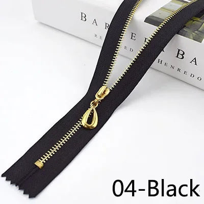 Meetee 20pcs 15-30cm 3# Metal Zipper Closed End Black White Zippers DIY Bag Purse Wallet Shoes Garment Zip Sewing Accessory
