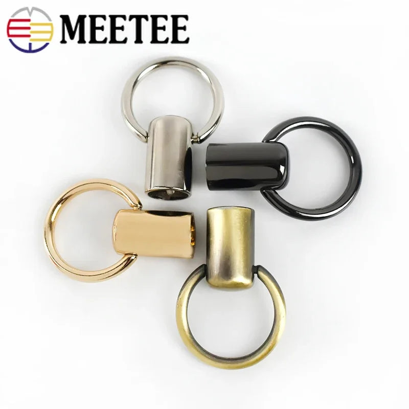 8/200pcs 12X46mm O Ring Handbag Handle Cap Connector Hanger Hook Metal Bag Strap Stopper Cord Buckle DIY Hardware Accessories