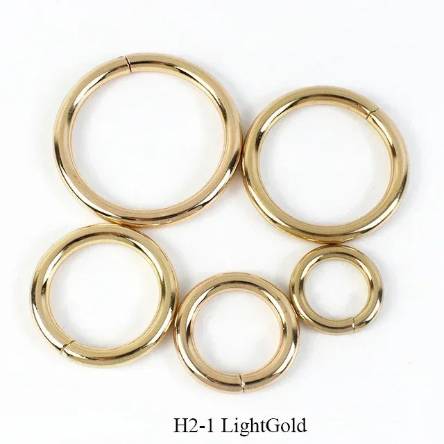 20/640Pcs 16-50mm Metal O Ring Buckles Circle Openable Keychain Rings Bag Strap Belt Snap Clasp Clip Hook Dog Collar Accessories