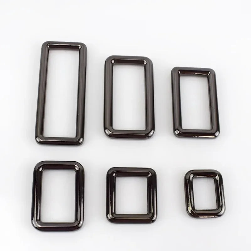 15/500Pcs Meetee 12-50mm Metal Square O D Ring Buckles Bag Adjustable Buckle DIY Backpack Straps Shoes Garment Leather Accessories