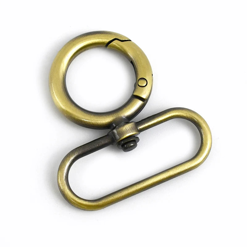 8/300Pcs Spring O Ring Snap Hook 20/25/32/38mm Metal Buckles for Bag Webbing Strap Carabiner Rings Connect  Buckle Hardware