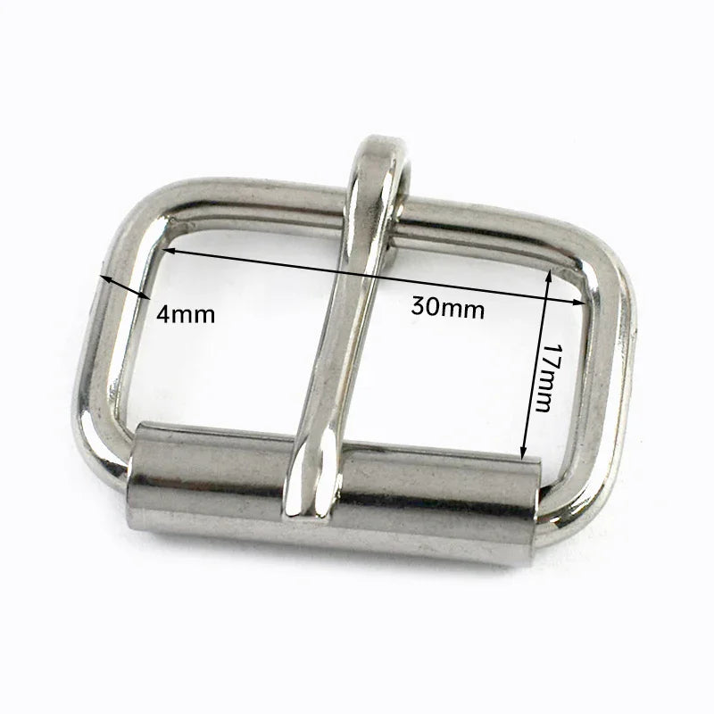 15/500Pcs 16-50mm Stainless Steel/Brass Roller Buckle Heel Bar Pin Buckles Leather Belt Adjust Clasp Bag Strap Hardware Replacement