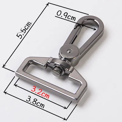 8/200pcs Meetee 25/32/38mm Bags Belt Metal Buckle Carabiner Snap Hook Lobster Clasps Dog Collar Clasp DIY Leathercraft Accessory