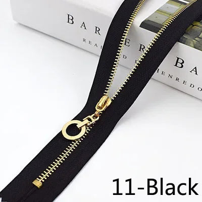 Meetee 20pcs 15-30cm 3# Metal Zipper Closed End Black White Zippers DIY Bag Purse Wallet Shoes Garment Zip Sewing Accessory
