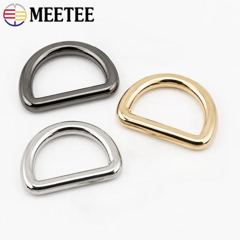 20/600Pcs 10-38mm Metal D Ring Buckles Strap Connectors for Luggage Dog Collars Backpacks Belts Webbing Leather Handbags Repair