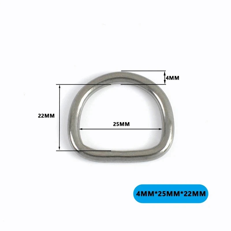 20/500Pcs 304 Stainless Steel Buckle 15-100mm Bag Strap O D Ring Hook Keychain Connector Loop Buckles Pet Collar Hardware Supply