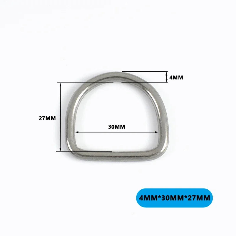 20/500Pcs 304 Stainless Steel Buckle 15-100mm Bag Strap O D Ring Hook Keychain Connector Loop Buckles Pet Collar Hardware Supply
