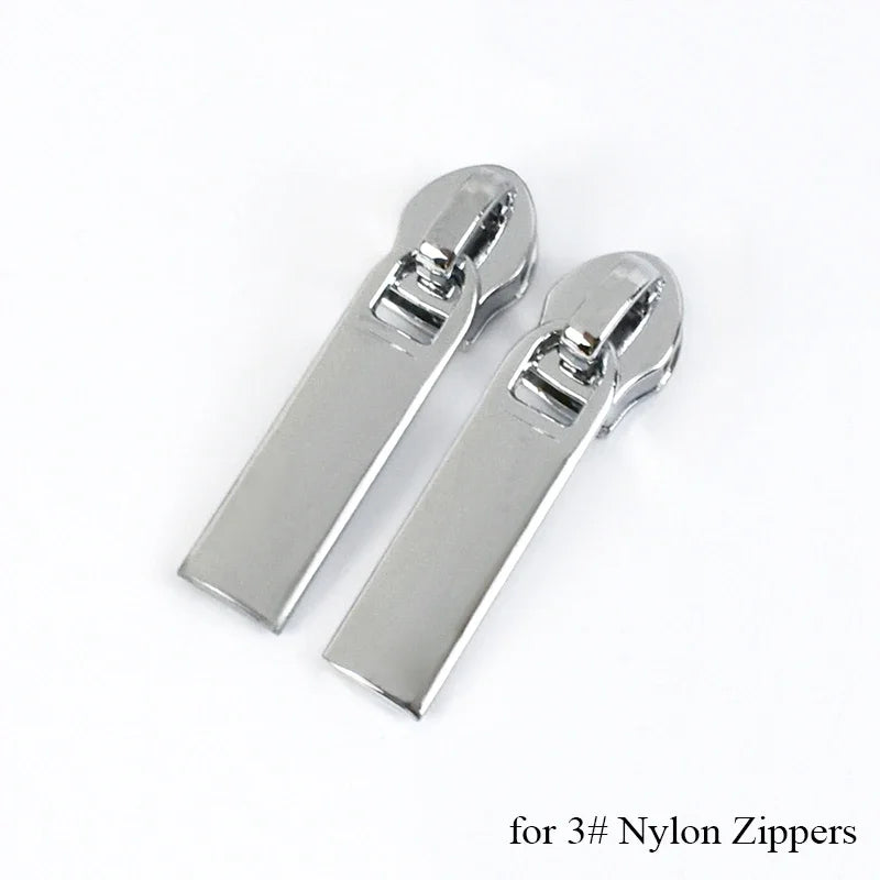 8/200pcs Meetee Zipper Sliders for 3# 5# Nylon Zippers Down Jacket Pocket Zips Head Bag Zip Repair Kits DIY Sewing Accessories
