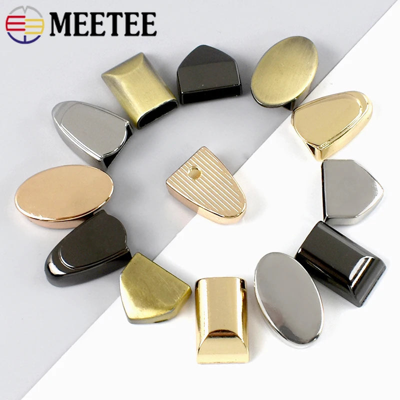 30/600Pcs Meetee Metal Zippers Tail Clip Zips Stopper Plug Head with Screw Bag Wallet Handbag Zip End Clasp DIY Hardware Accessories