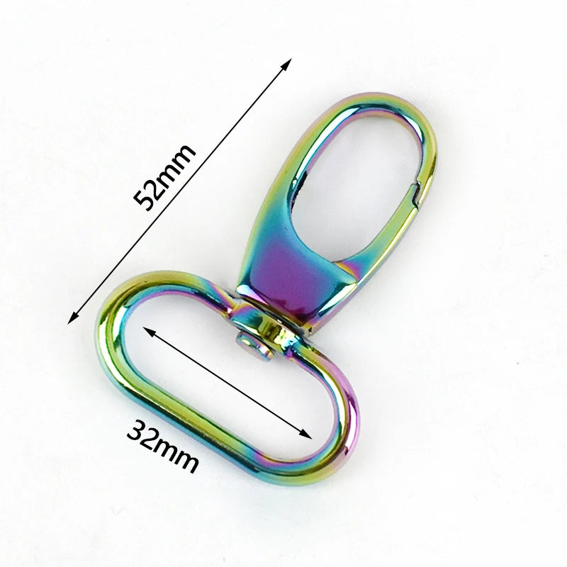 8/250Pcs Rainbow Metal Buckle Lobster Swivel Clasp Snap Hook for Bags Strap Carabiner Clips Keychain DIY Hardware Accessories