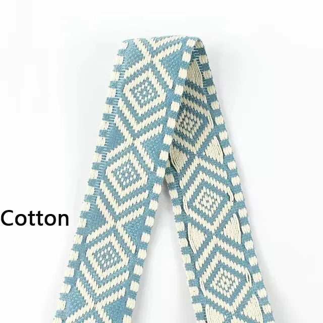 5/200Meters Meetee 38mm Colorful Jacquard Cotton Webbing Ribbon Canvas Straps Bag Shoulder Strap Clothing Band Sewing Accessorie