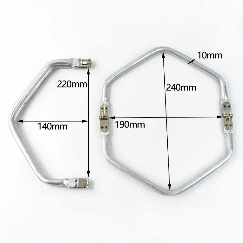 3/100Pcs Aluminium Tube Purse Frame Metal Wallet Kiss Lock Clasp Clutch Repair Handle Woven Bag Invisible Bracket Hardware Supply