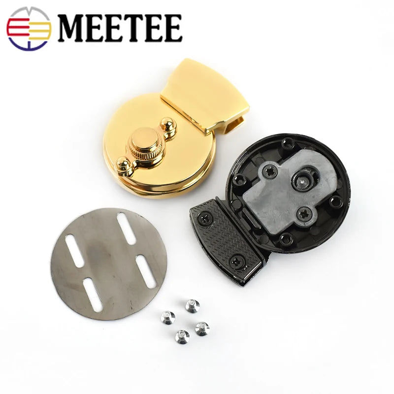 2/70pcs Fashion Metal Turn Locks Replacement Bags Snap Hooks Purse Clasp Closure Lock DIY Crafts Accessories KY2066