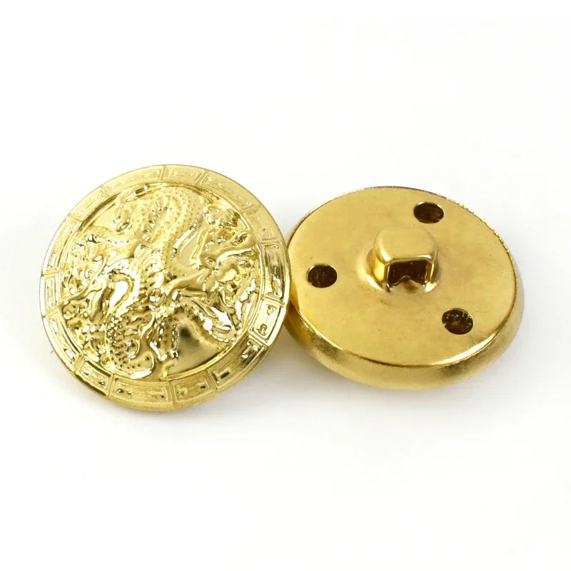 30/500Pcs Meetee Antiqued Bronze Gold Metal Buttons Dragon for Suits Shirt Coat Jacket Shank Buckle Sewing Clothes Accessories B3-17