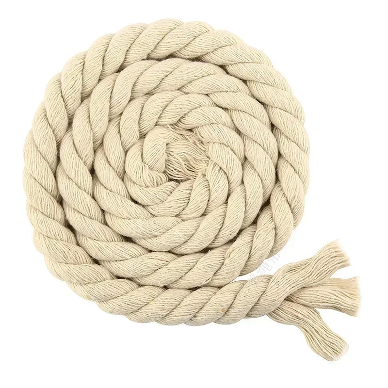 20/600Meters 5-20mm Colored Cotton Rope 3 Shares Twisted Cord DIY Decoration Macrame Ropes for Bag Braided Cords Sewing Accessories
