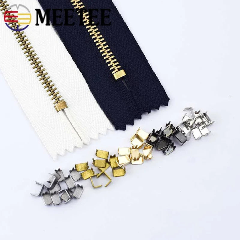50Pcs Zipper Stopper Zip for Sewing 3# 5# 8# 10# Nylon Zippers Ends Stop DIY Instant Fix Repair Kit Replacement