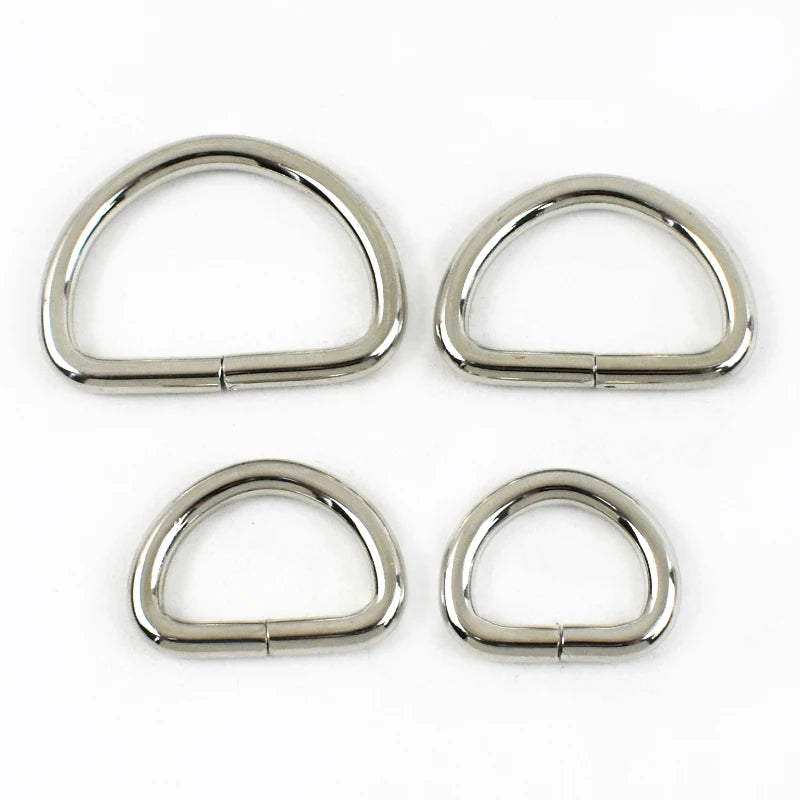 15/500Pcs 20/25/32/38mm Metal D Ring Buckles Bags Strap Adjust Clasp Belt Buckle Dog Collar Leash Hook DIY Craft Accessories