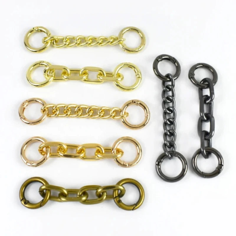 5/160Pcs Shoulder Strap Extended Chain 99/108mm Spring O Ring Buckle Metal Chains Bag Handle Connector Hook Accessories