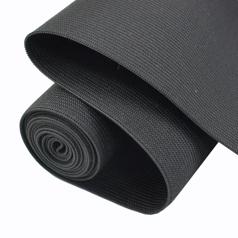 Meetee 3/100M 10/15/20/25cm Black White Elastic Bands Crochet Belt for Sewing Clothes Rubber Band Waist Strap Fabric Accessories