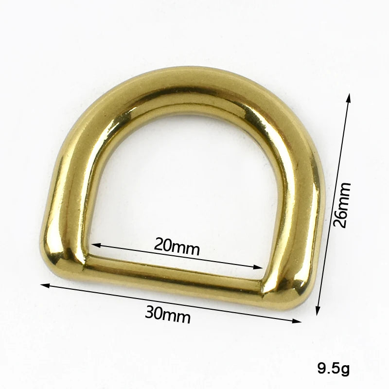 3/100Pcs Solid Brass D Ring Adjuster Clasp Tri-Glide Slider Buckles Backpack Strap Webbing Belt Buckle DIY Hardware Accessories