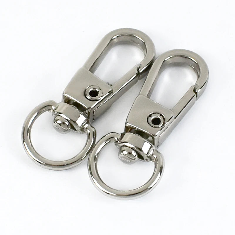 25/800Pcs 8mm Metal Lobster Buckles Snap Hooks Swivel Clasp Buckle for Bag Keychain Dog Collar Leash DIY Hardware Accessories