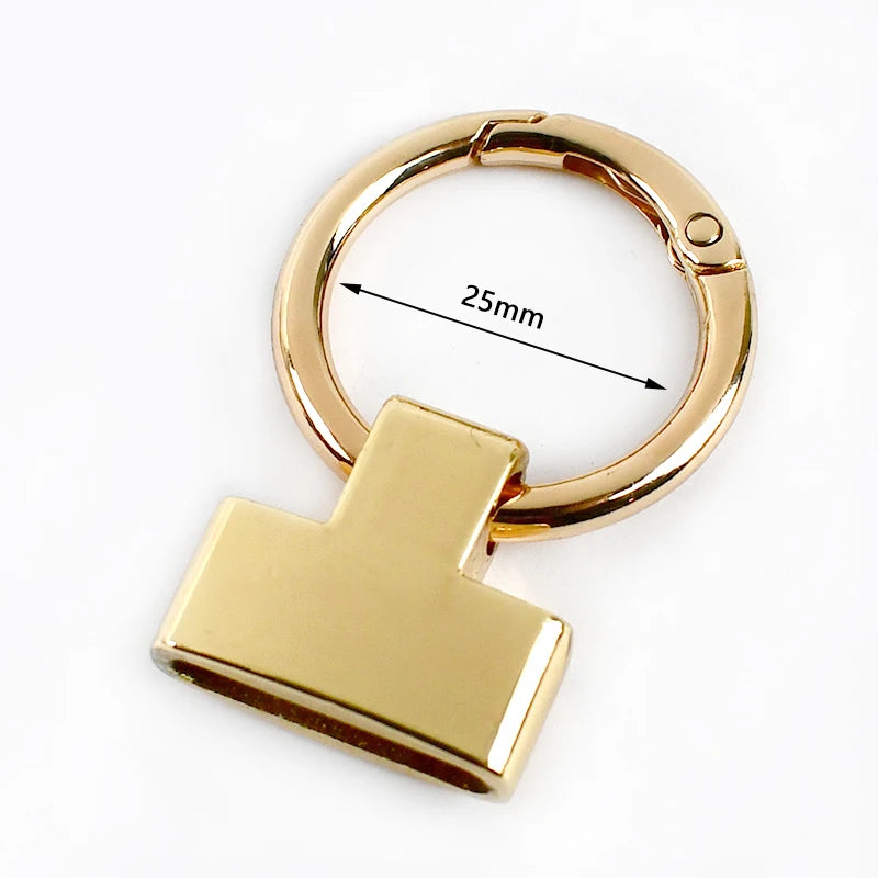 8/200Pcs 20/25mm Metal Ring Buckles Keychain Hook Bag Strap Connector Clasp Cord End Handbags DIY Sewing Hardware Accessories