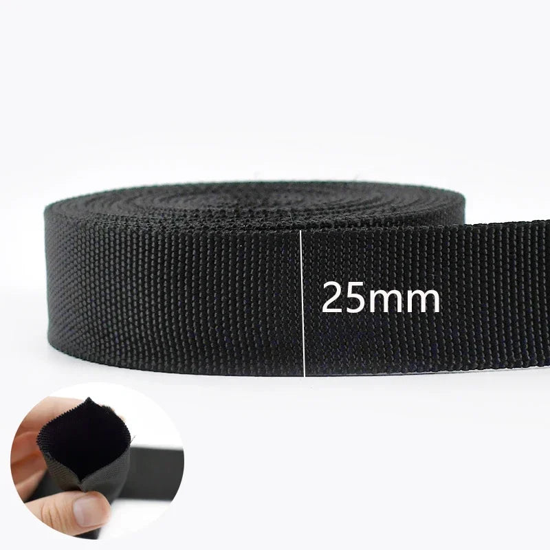 8/200Meters Meetee 20-50mm Tubular Webbing Strap Double-layer Polyester Hollow Ribbon DIY Bag Garment Backpack Sewing Accessories