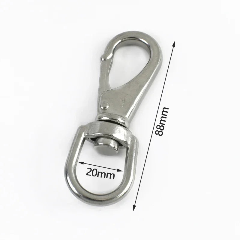 3/100Pcs 304 Stainless Steel Buckle Rotating D Ring Oval Carabiner Clip Sanp Hook Dog Collar Trigger Brass Lobster Clasp Hardware