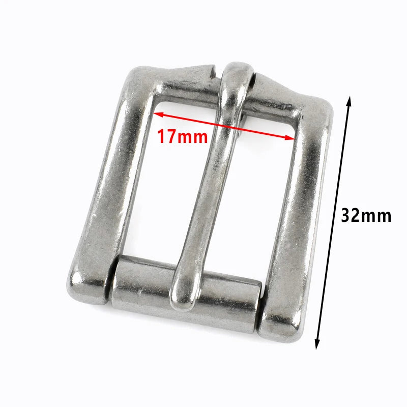 3/100Pcs 13-38mm Stainless Steel Brass Belt Roller Buckle Single Pin Heel Bar Buckles Leather Craft Bag Strap Webbing Hardware