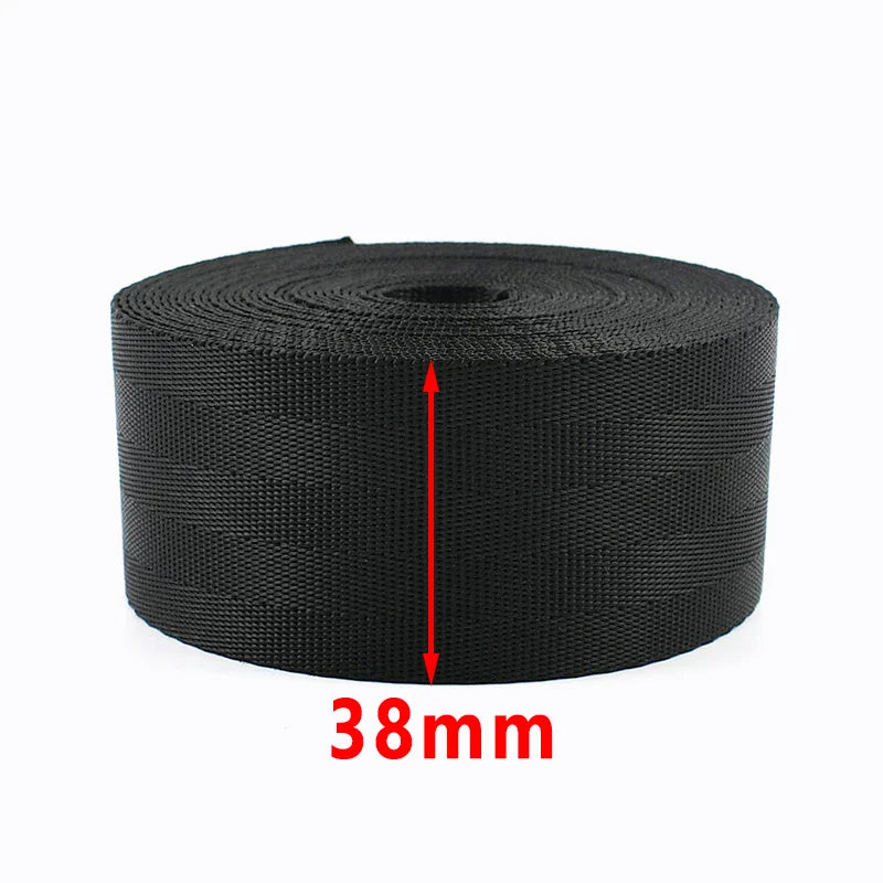 8/200Yards 25/38mm 1mm Thick Webbing Nylon Canvas Webbings Ribbon for Backpack Strap Belt Sling Tape Sewing Bia Binding Supplies