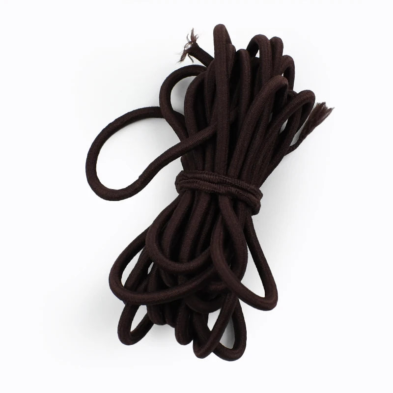5mm Round Elastic Rope 10/300Meters Color Rubber Bands HairBand Elasticity Band Belt Drawstring Bungee Cord Sewing Supplies