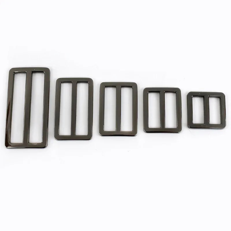 15/400pcs 16-50mm Bags Strap Buckles Metal Slider Tri Glide Adjust Belt Buckle for Webbing Shoes Clothes Leather Part Accessories