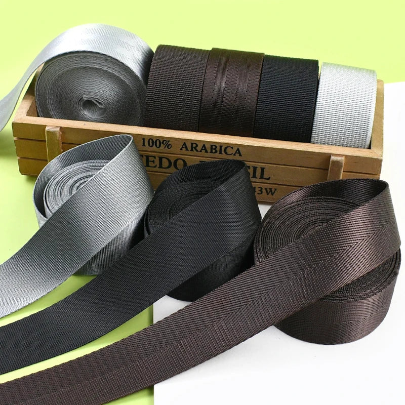 5/150Meters 1mm 20-50mm Nylon Webbing Tape for Bag Strap Backpack Ribbon Band Luggage Binding Safety Belt Sewing Bias Accessories