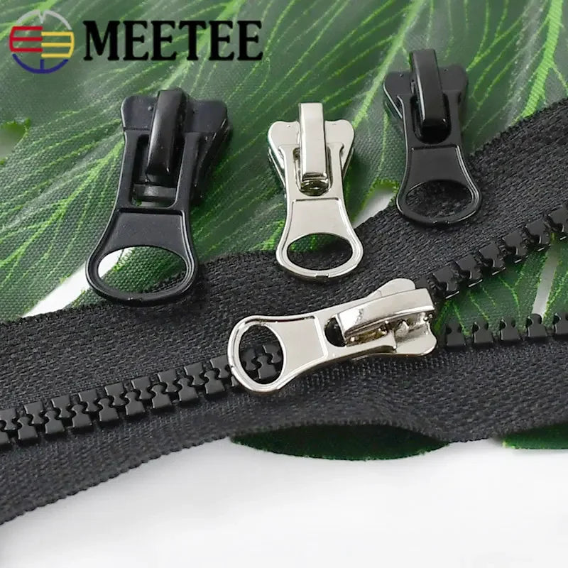 30/1000Pcs 3# 5# 8# 10# Zipper Sliders for Resin Zippers Backpack Bag Zip Puller Head Zips Repair Kit Sewing Clothing Accessories