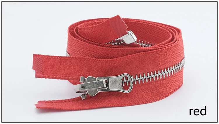 2/40Pcs Meetee 5# Metal Zipper Open-end Double-sided Slider Pull Zippers Tailor DIY Coat  Jacket Clothing Sewing Craft Supply