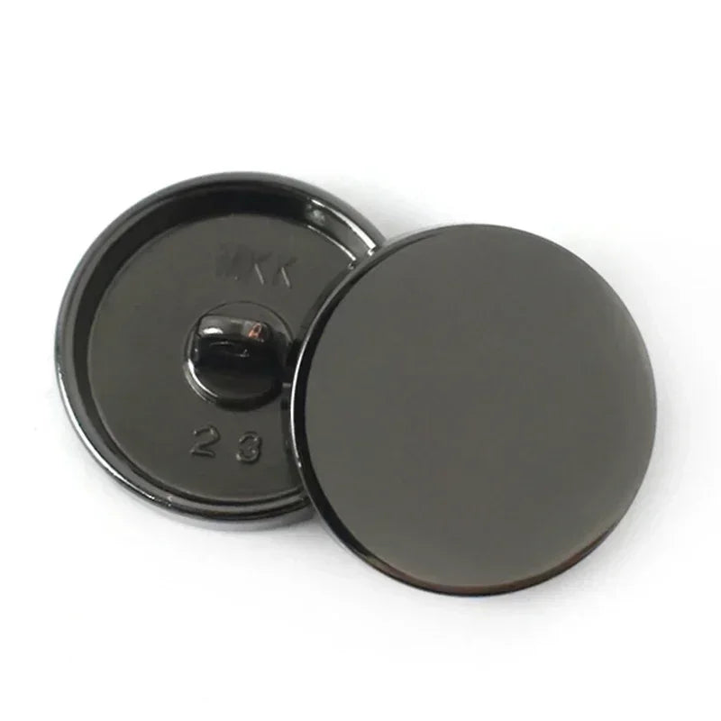 100Pcs Meetee 10-28mm Metal Shank Buttons Flat Head Decor Button Round Clasps for Coat Jacket Dress DIY Sewing Buckle Accessories