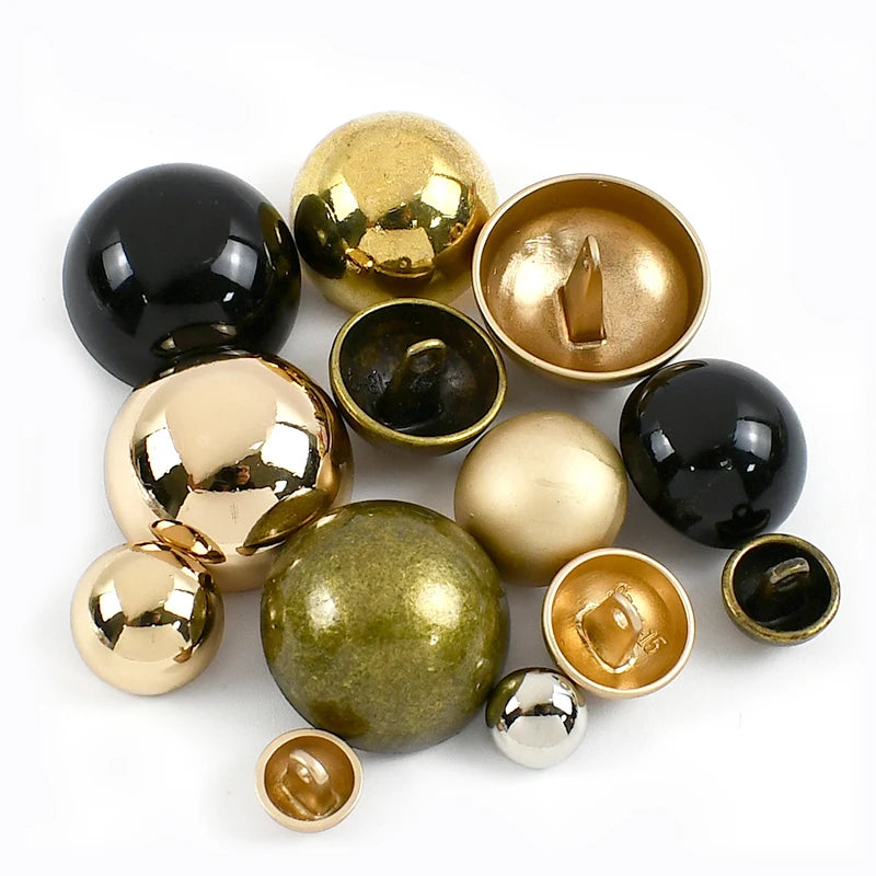 30/500Pcs 10-28mm Metal Button Buckle Coat Jacket Shank Buttons Jeans Round Mushroom Buckles DIY Garment Sewing Hardware Accessories