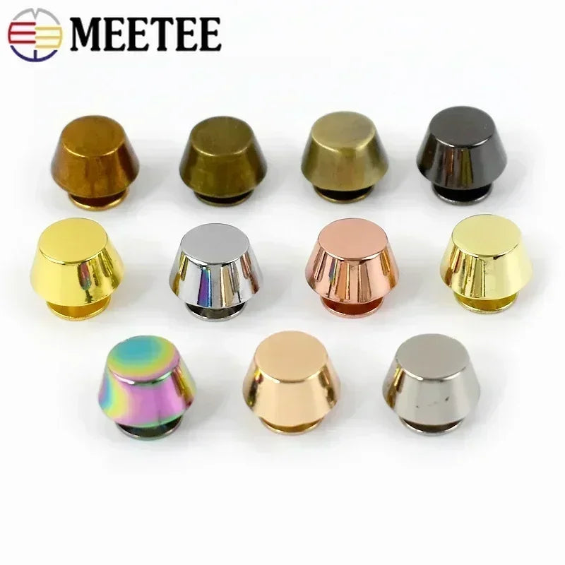 30/1000Pcs Meetee Metal Nails Buckles Studs Screw Rivets Handbag Bottom Protecting Feet Bags Leather Craft Hardware Accessories