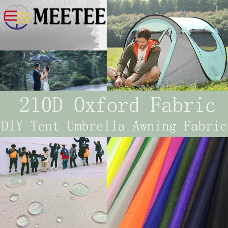 Meetee 100/2500X150CM 210D Oxford Fabric Polyester Waterproof Coated PU Cloth DIY Tent Umbrella Awning Fabrics Sewing Accessories