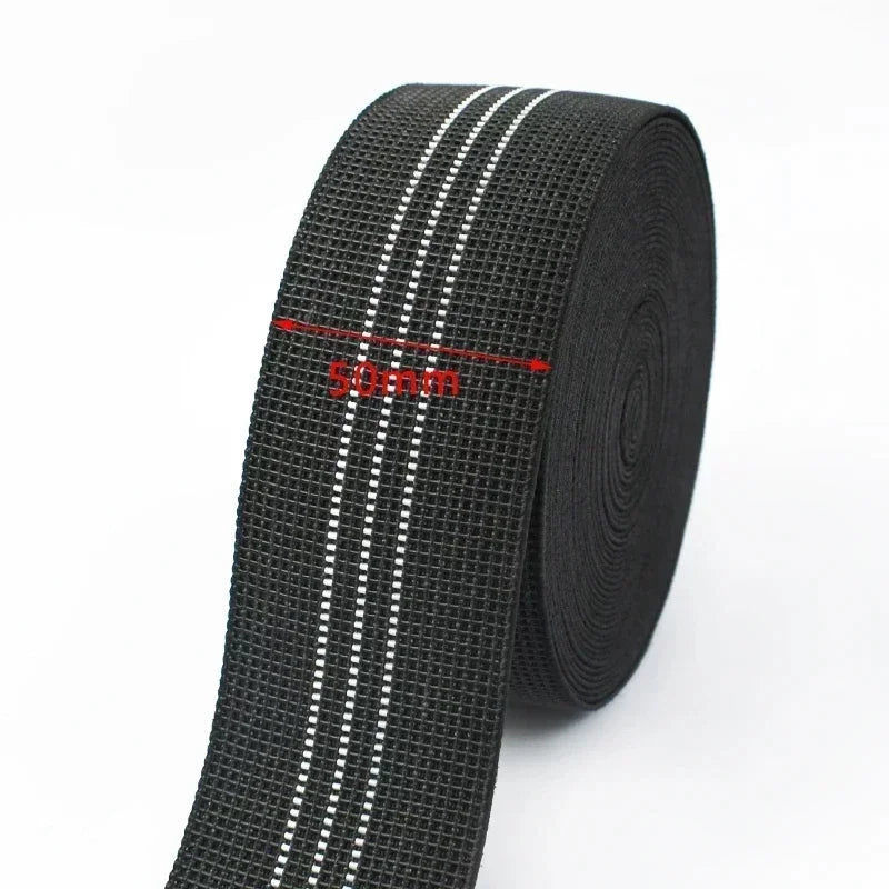 5/100M Elastic Latex Tape Rubber Bands for Furniture Sofa Strap Repair DIY Upholstery Modification Elasticity Belt Chair Material
