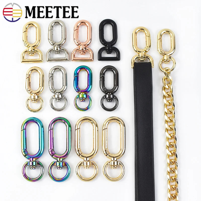 10/360Pcs Metal Buckles O Ring Swivel Lobster Clasp for Bag Strap Handbag Carbiner Clip Snap Hooks DIY Hardware Accessories