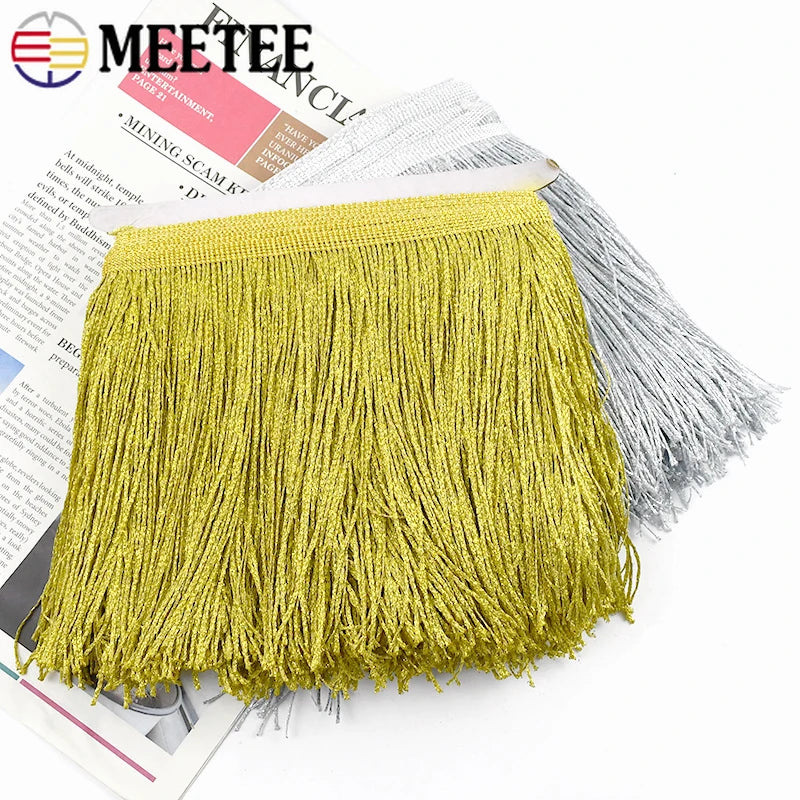 3/100Meters 20cm Polyester Tassel Fringe Curtains Lace Trim Latin Dress Decor Ribbon Clothes Fringes Fabric DIY Sewing Accessories