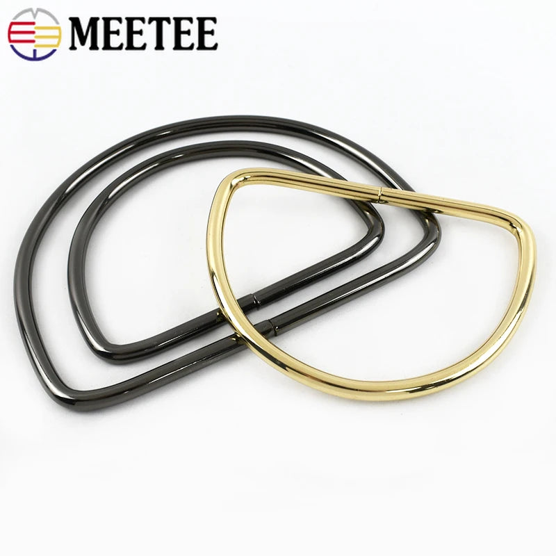 3/100Pcs Meetee D Ring Shape Buckle Metal Handles Handbag Luggage Purse Replacement Handle DIY Hardware Bag Belt Accessories