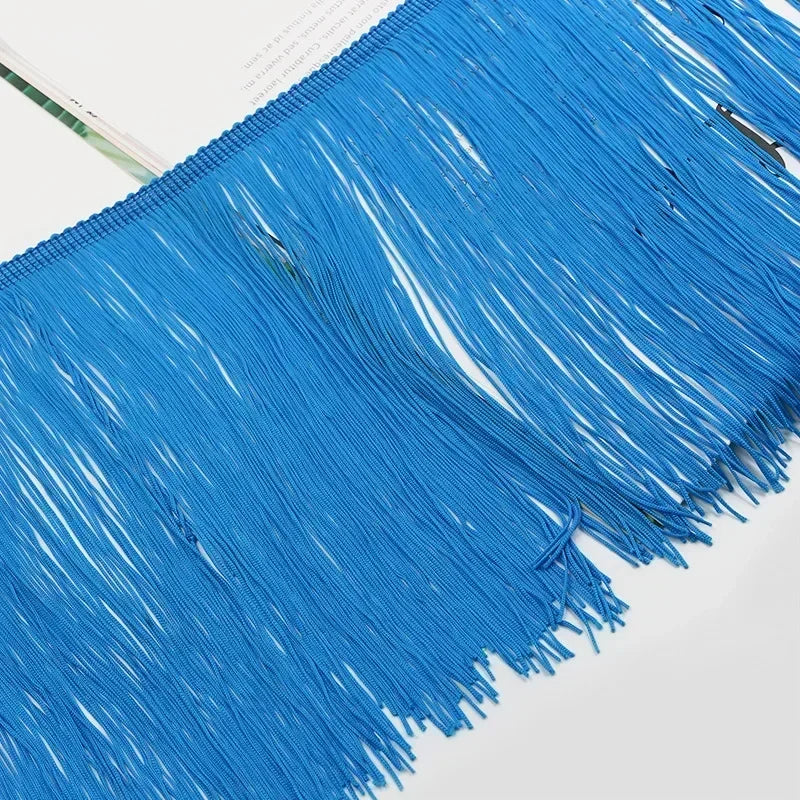 3/100Meters 20cm Polyester Tassel Fringe Curtains Lace Trim Latin Dress Decor Ribbon Clothes Fringes Fabric DIY Sewing Accessories